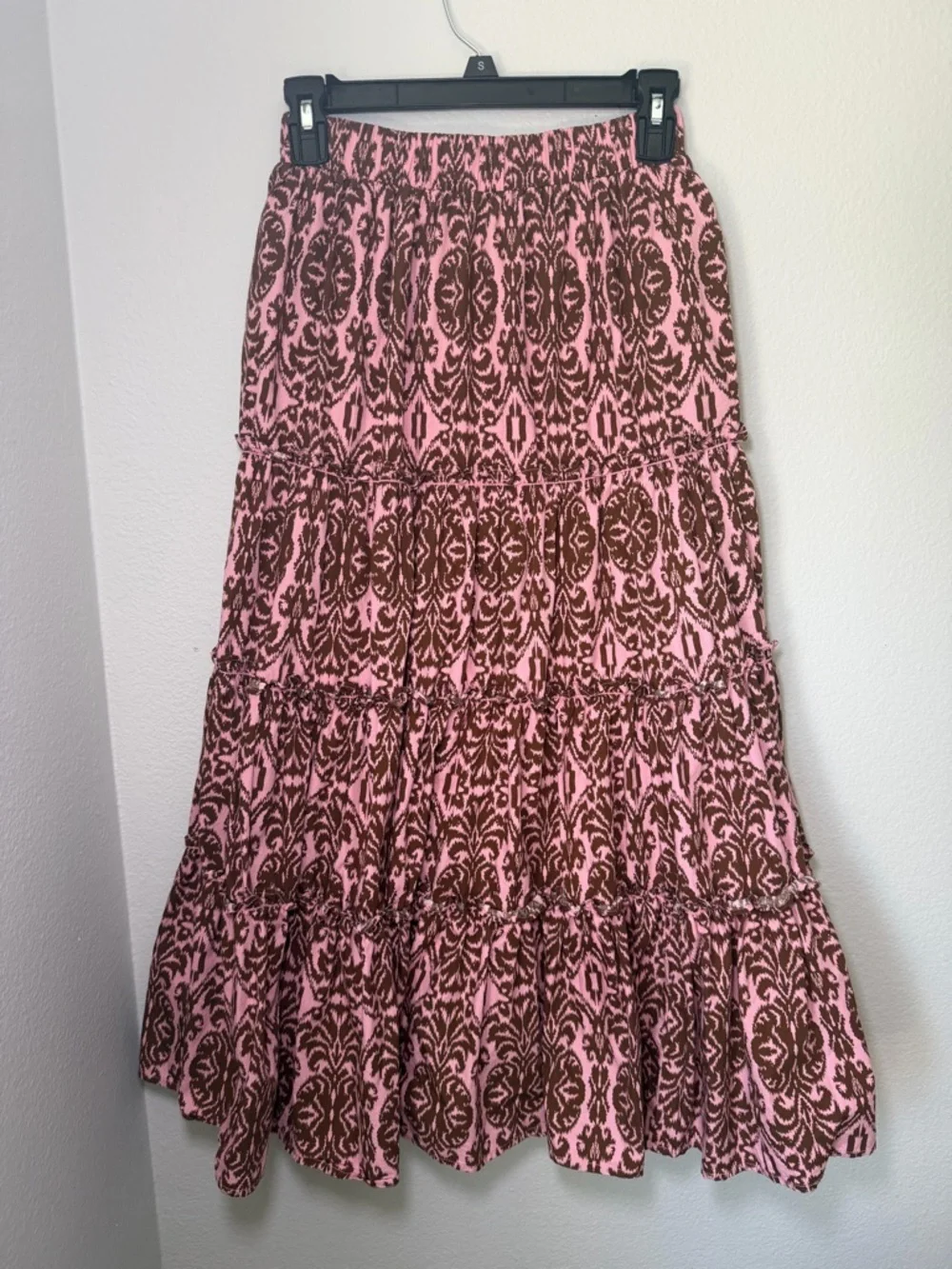 REVOLVE o.p.t. Boho Cottagecore 100% Cotton Tiered Maxi Skirt Size XS Brunch